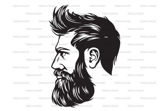 Download Hipster Fashion Man with Hair and Beard - Fashion Collection