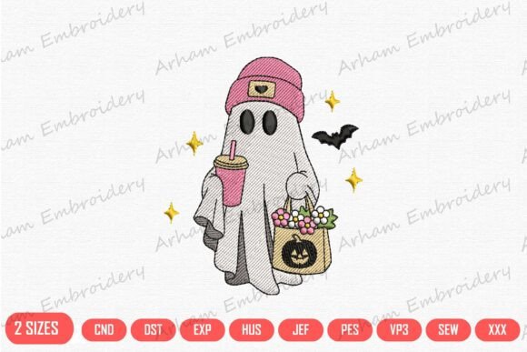Download Cute Ghost with Pink Beanie - Premium Resources