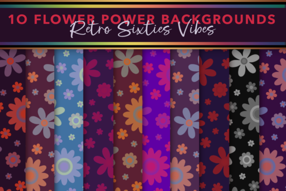 Download Flowers of the Sixties Digital Paper Set - Premium Resources